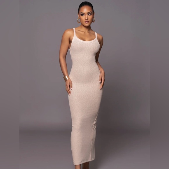 JLUXLABEL Dresses & Skirts - JLUXLABEL Beige Midi Dress